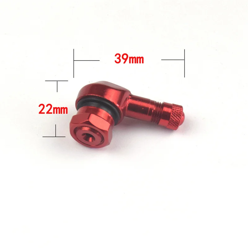 2PCS Aluminum Alloy Valve Motorcycle Rim 90 Degree Angle Motorcycle Wheel Tire Tubeless Valve Stems For Rim Wheel Parts