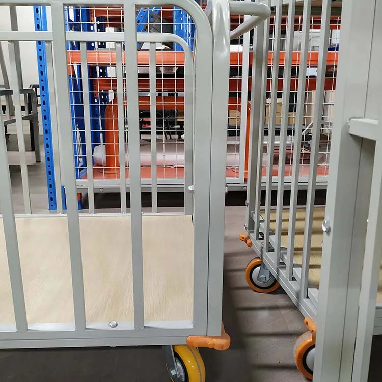 Wheelbarrows Fence Car Industrial Trolley Fabric Rack  Loose Packing Car Metal Shelf Carts Fabric Four-wheeled Cart