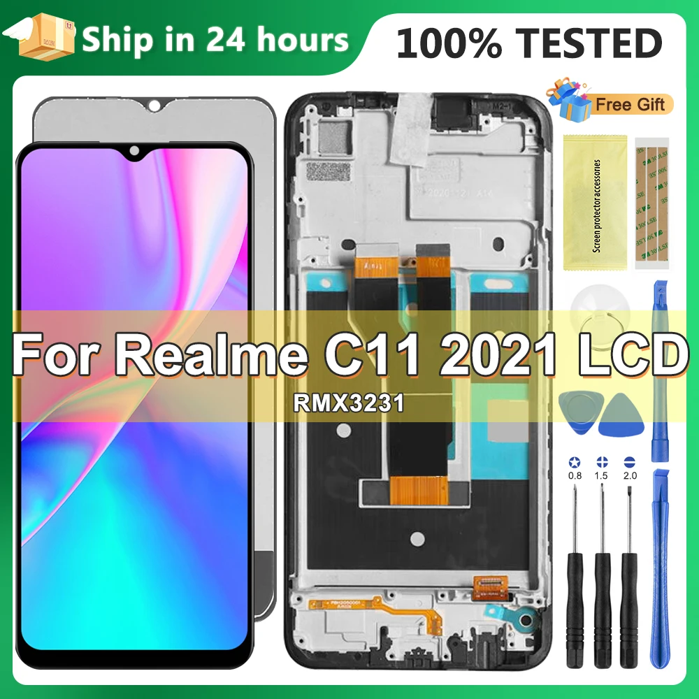 

6,52 ''для Oppo Realme C11 2021 дисплей RMX3231 ЖК сенсорный экран дигитайзер для Realme C11 2021 с заменой рамки