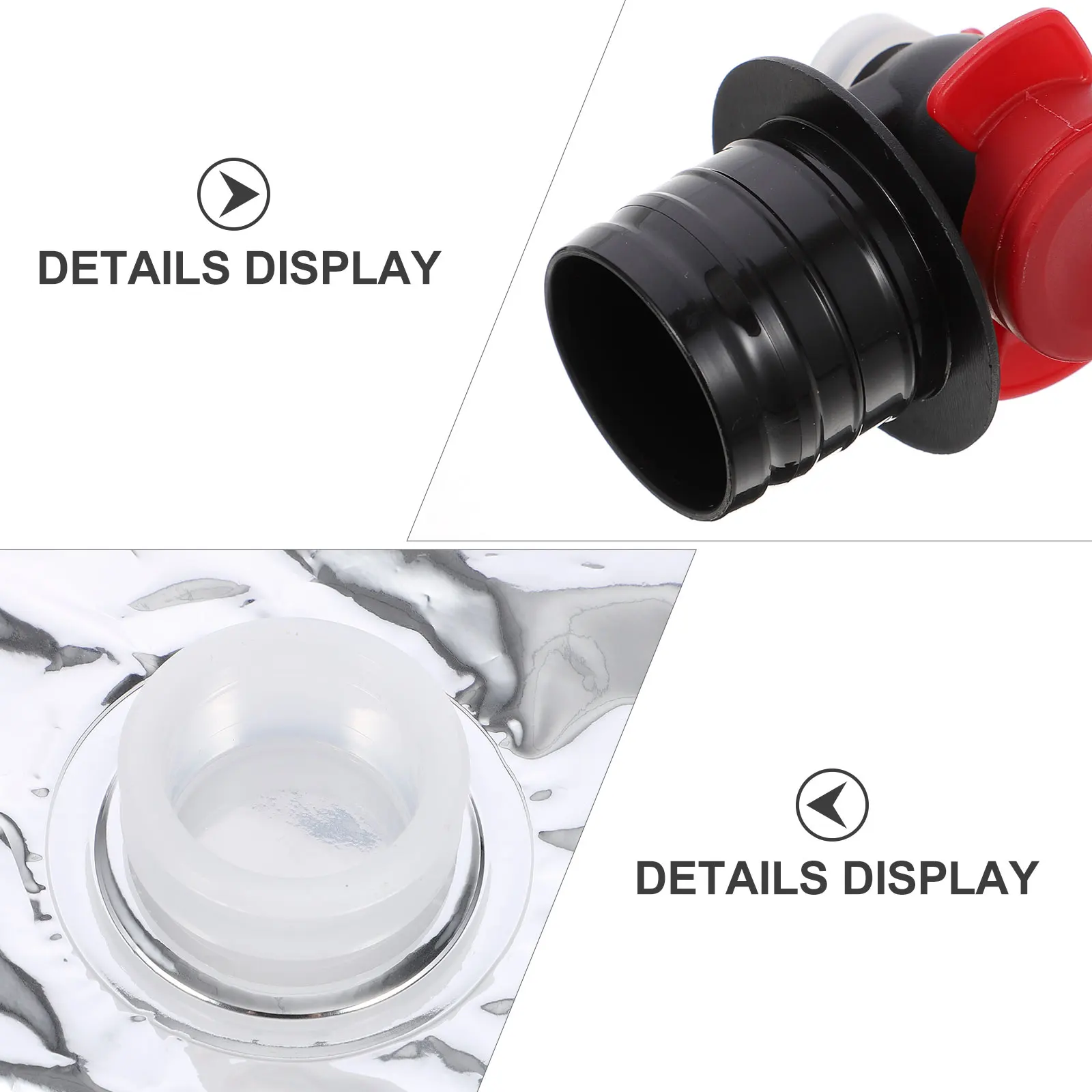 

10pcs 3L Red Packaging Bag Portable Butterfly Valve Drinks Container Foldable Storage Travel PE Material Carry Bag