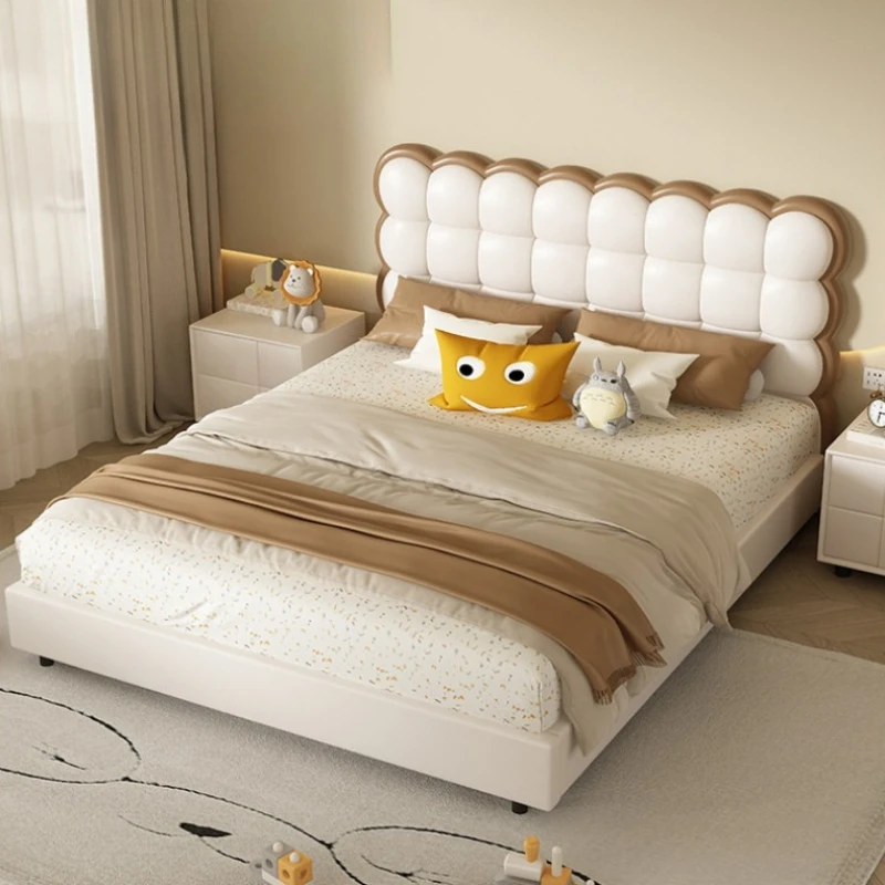 modern simple child bed cartoon cute cookie creative princess bed soft comfortable muebles para dormitorio bedroom furniture