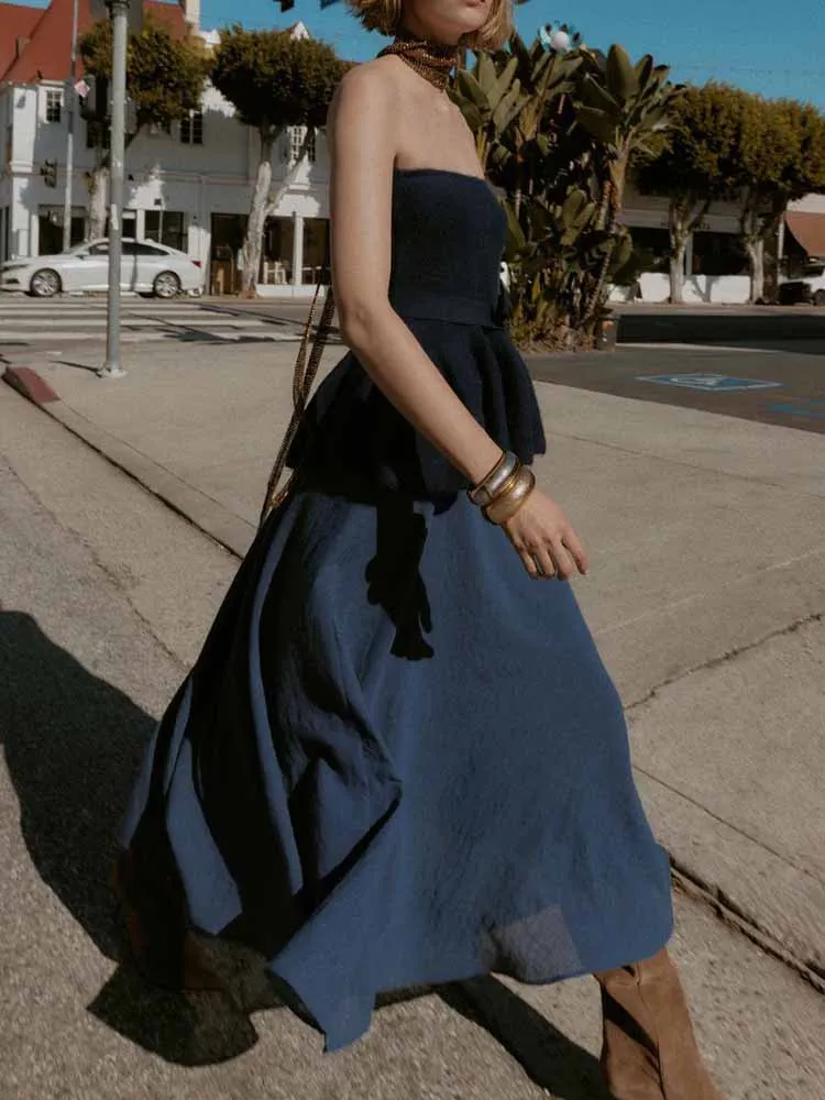 European and American style winter new fashion women's clothing, elegant, simple, slim-fitting high-waisted midi skirt