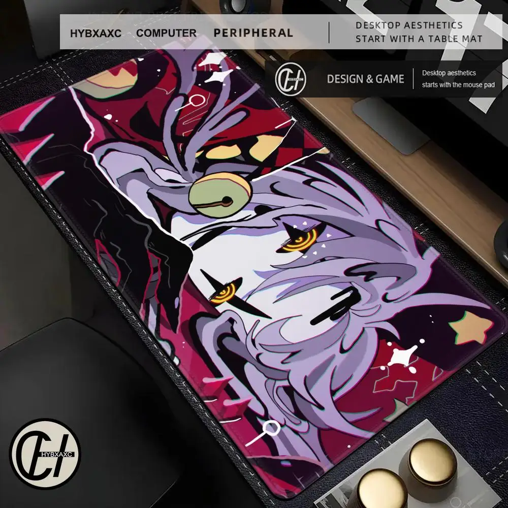 HYBXAXC Game The F-freak C-circus Pierrot Mouse Pad Anti Slip Rubber Edge Locked Thickened Laptop Gaming Desk Mat Gamer Mousepad