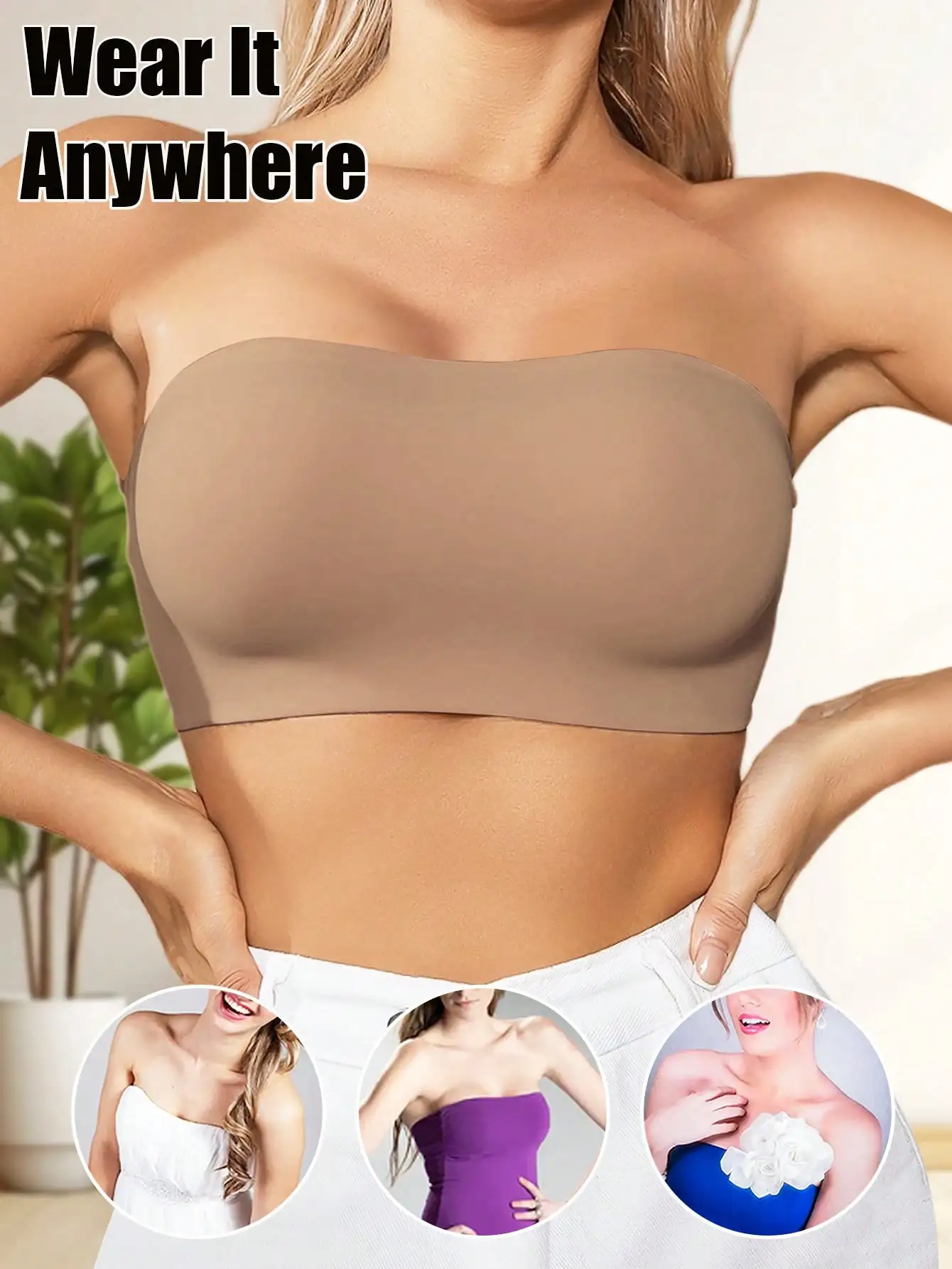 Sexy Strapless Bra Seamless Tube Top No Padding Traceless Bandeau Wireless Bralette Intimates Lingerie image 4