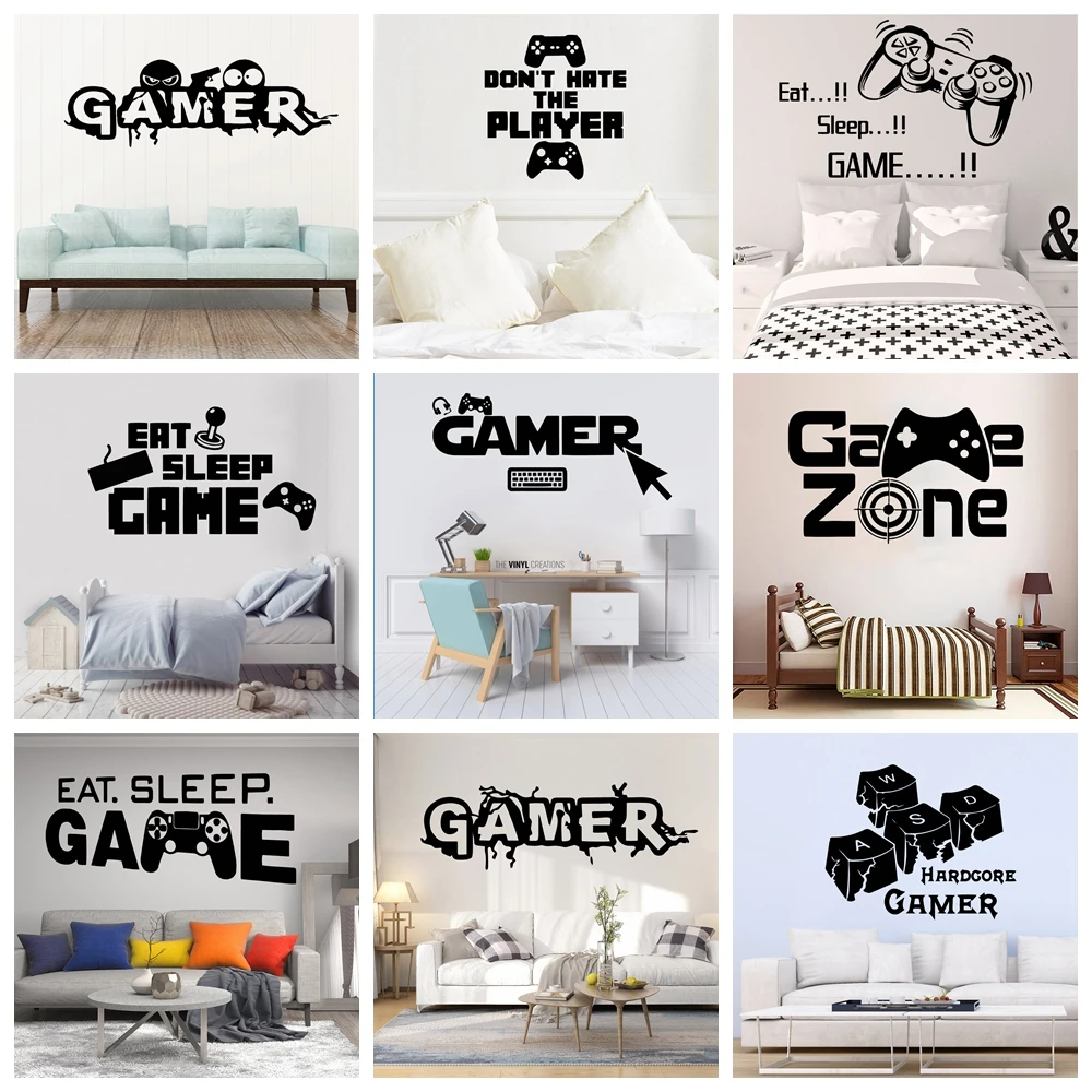 Gaming Console Wallpaper - 子供のための漫画の装飾ステッカー,防水壁紙,アート壁画,家の装飾,1個