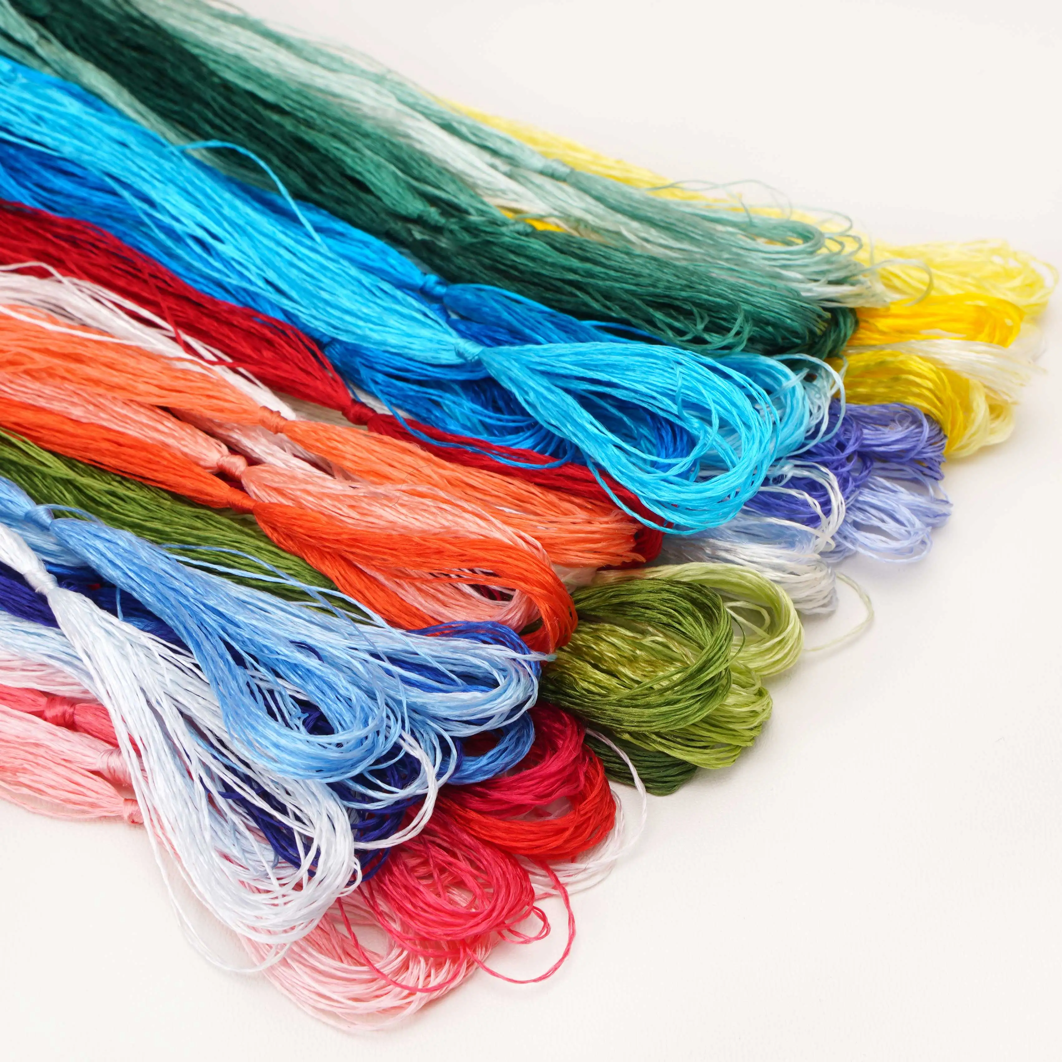 

8PCS 20m Mix Color Low Twist Silk Embroidery Thread For Knotting Silk Cross Stitch, DIY Bracelet Making Beading Braided String