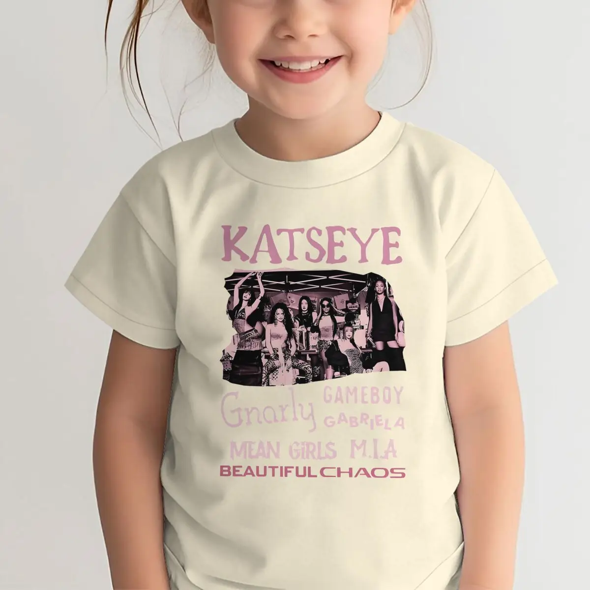 Youth Girl Cotton Streetwear Hot Katseye Print T Shirt Kids Summer Clothes Girls Short Sleeve T-Shirt Children's Fashion Tops view 4