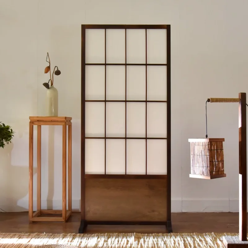 

Japanese-style screen partition Zen mobile folding screen simple modern living room entrance hotel Zhangzige photography props