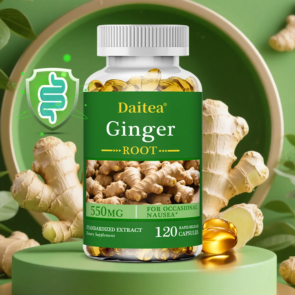 

Ginger Root Capsules, 500mg, Improve Absorption, Boost Immunity, and Support Joint and Muscle Health and Digestion