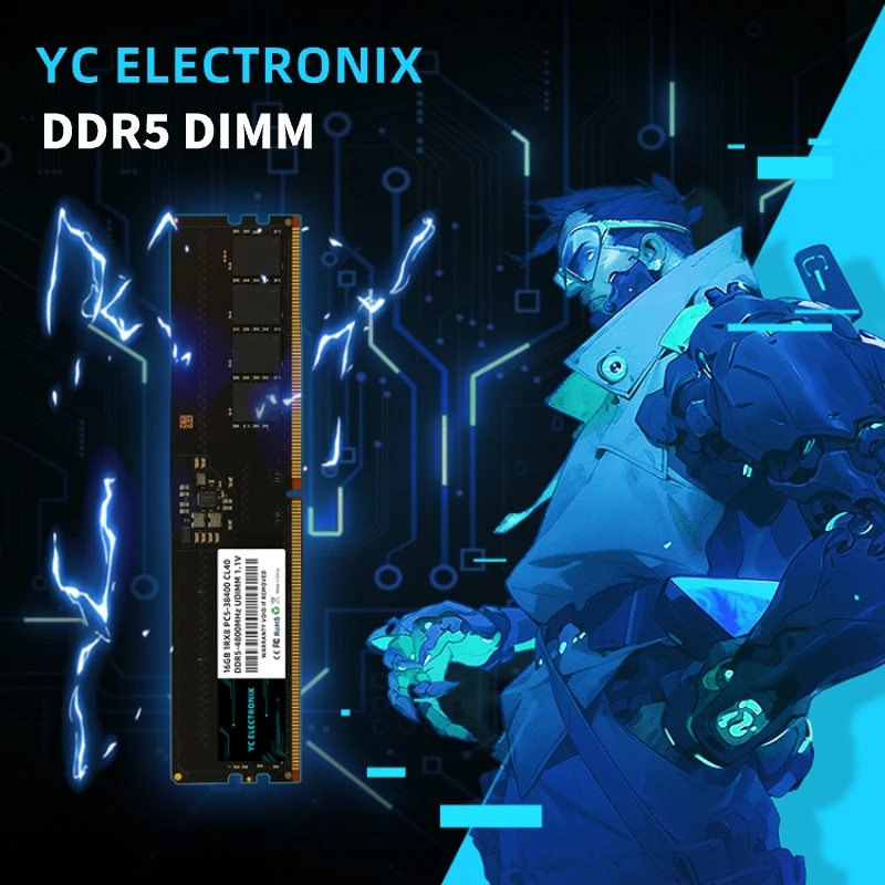 ذاكرة YC ELECTRONIX عالية السرعة لسطح المكتب DIMM DDR5 4800 5600 8GB 16GB