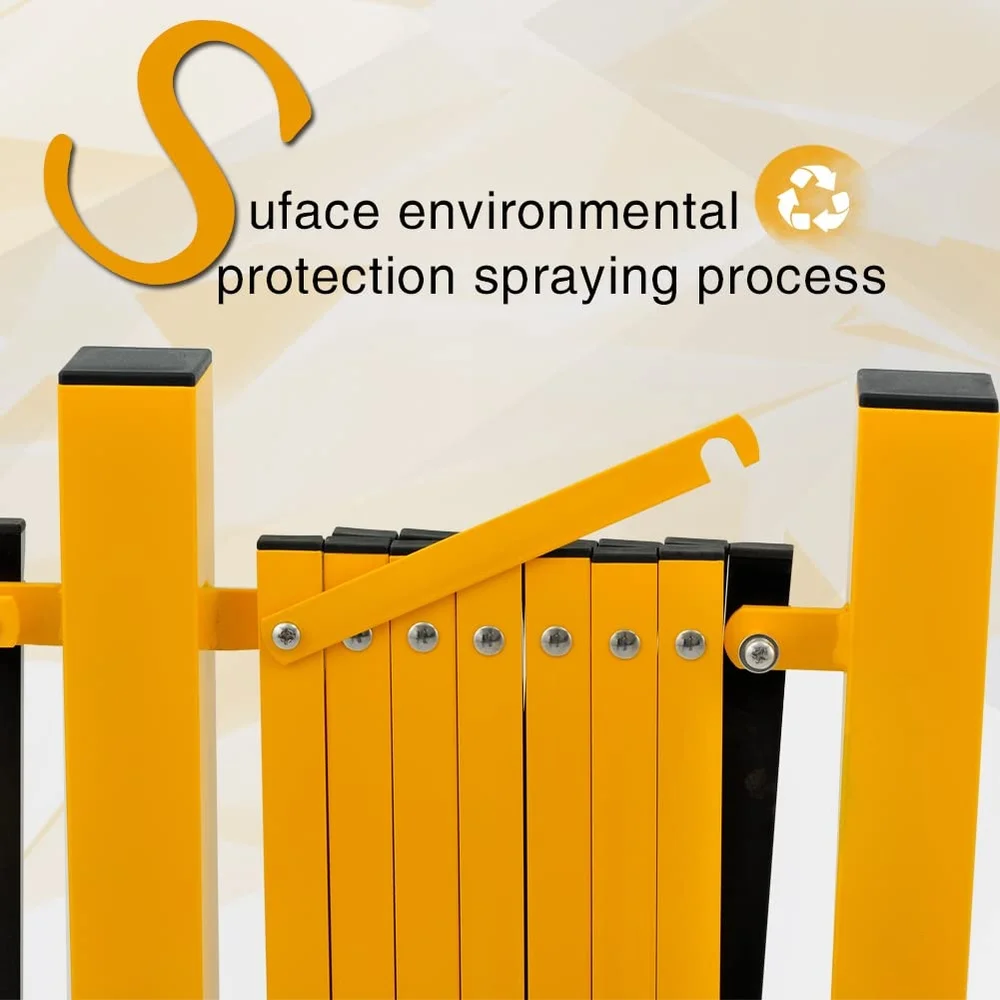 Expandable Metal Barricade Safety Barrier with Casters Portable Traffic Fence Adjustable Mobile Crowd Control Security Solution