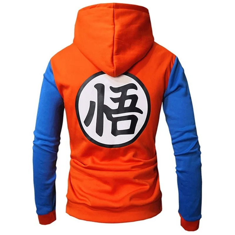 Japan Anime Son Goku Hoodie Casual Sweatshirt Men Pullover Fleece Hooded Outcoat Kakarotto Costume Uniform Cosplay Jacket