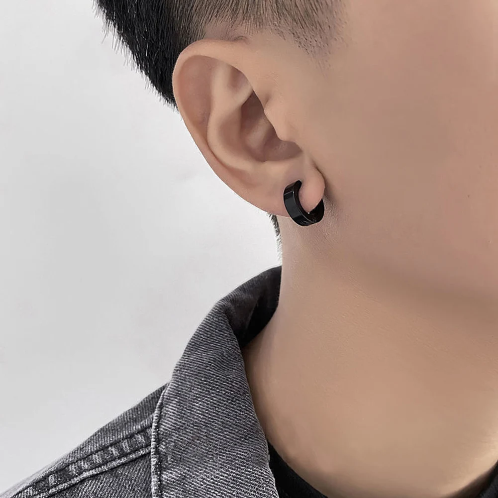 Clip Punk sin perforación para hombre y mujer, aretes tipo magnético de acero de titanio, estilo Hip Hop, accesorios de joyería