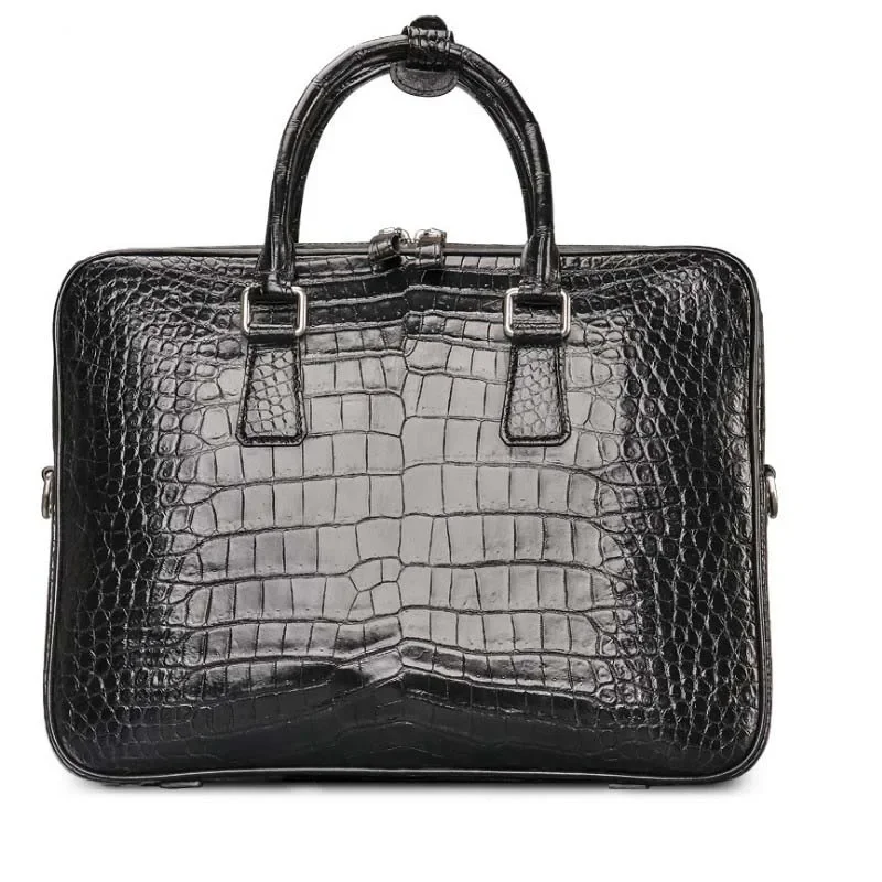 dongou crocodile  Men bags  men   Cross section  big  men briefcase  One shoulder  aslant  Laptop bag  business