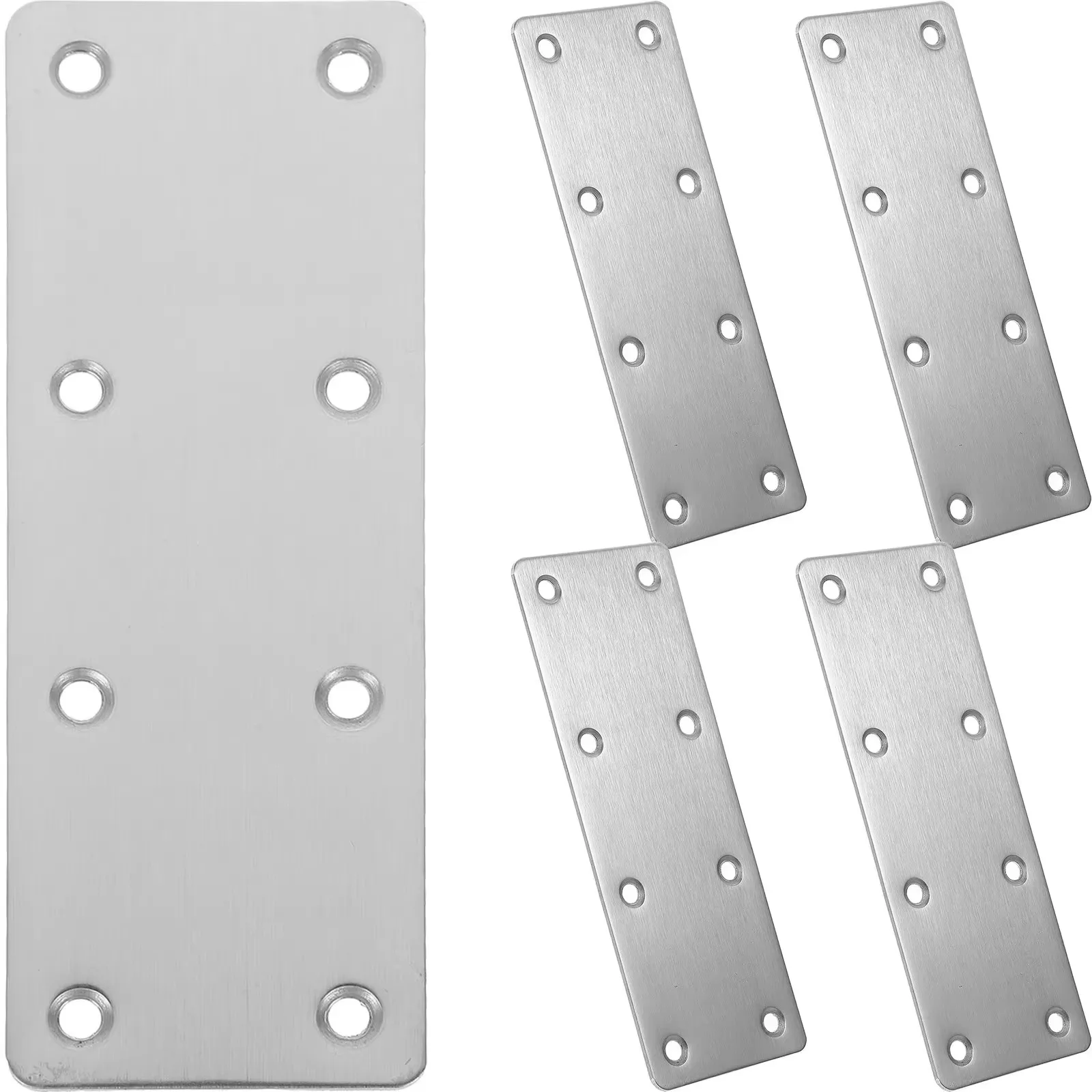 5 soportes de acero inoxidable para los estantes, soportes de esquina, soportes verticales para los armarios y placas metálicas perforadas