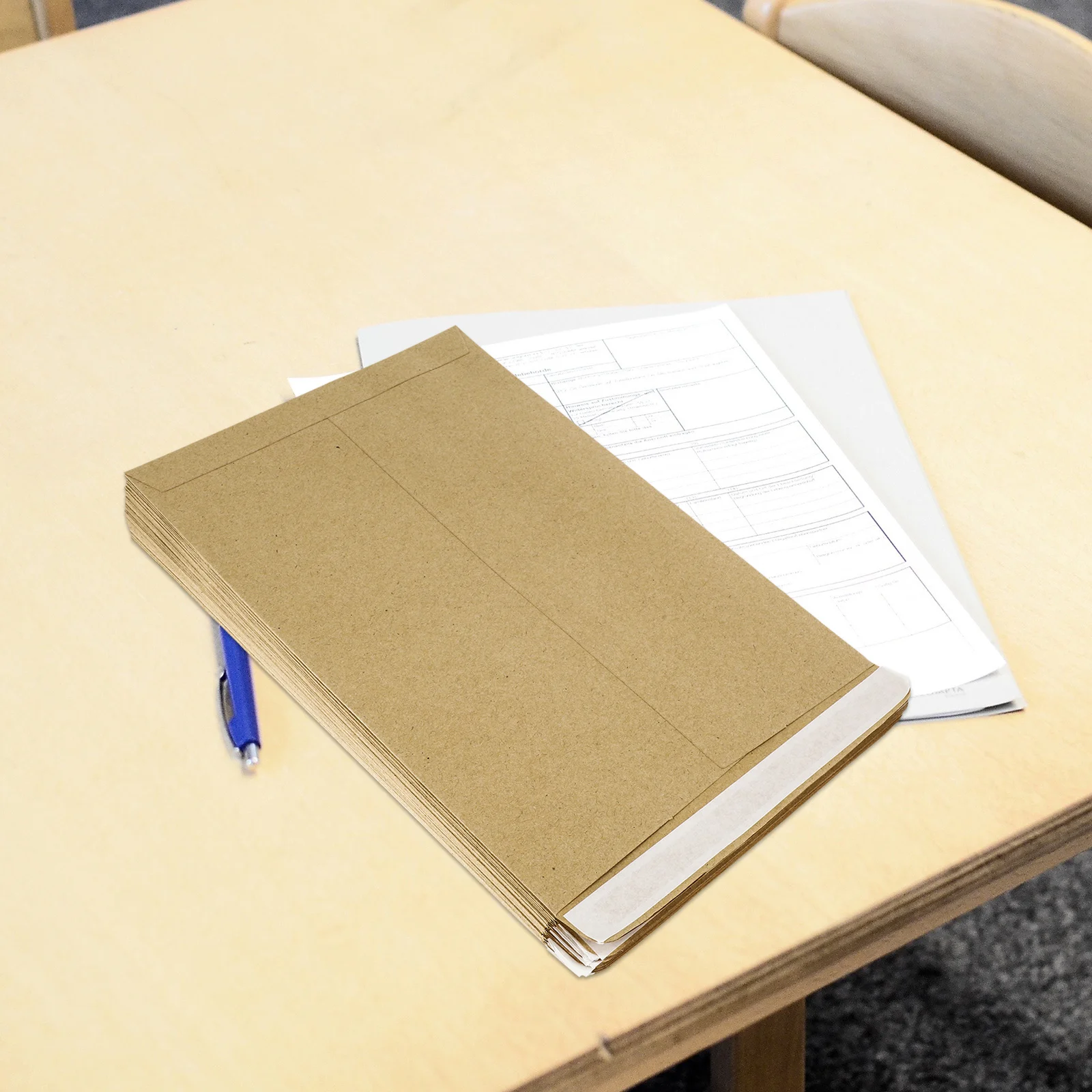 50Pcs Kraft Paper Envelopes Blank Classic Khaki Business Letter Storage Document File Envelope for Wedding Cards