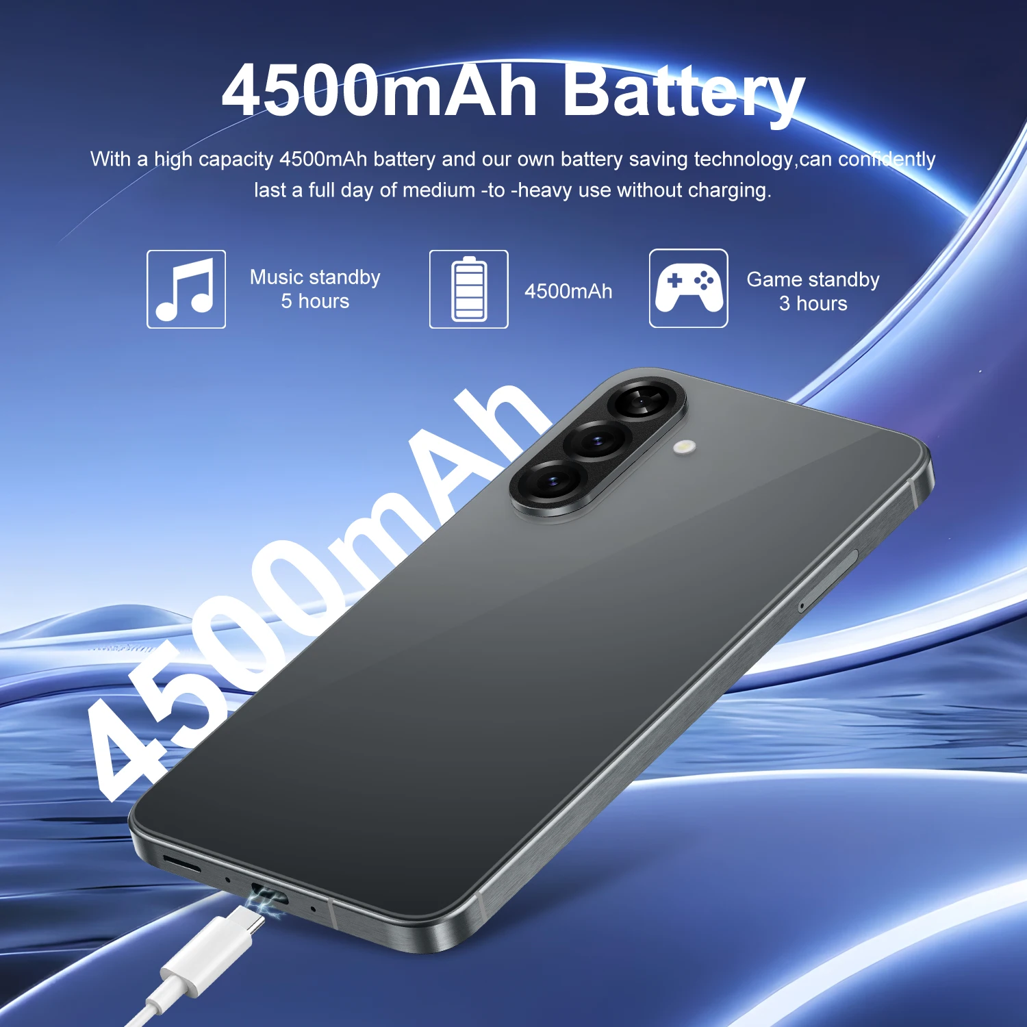 IVMI Global A57 Smartphone Pixel 8+16MP Android 12 6.65 Inch 4GB+64GB ROM Face ID 4G Network Google Play Store Mobile Phone view 3