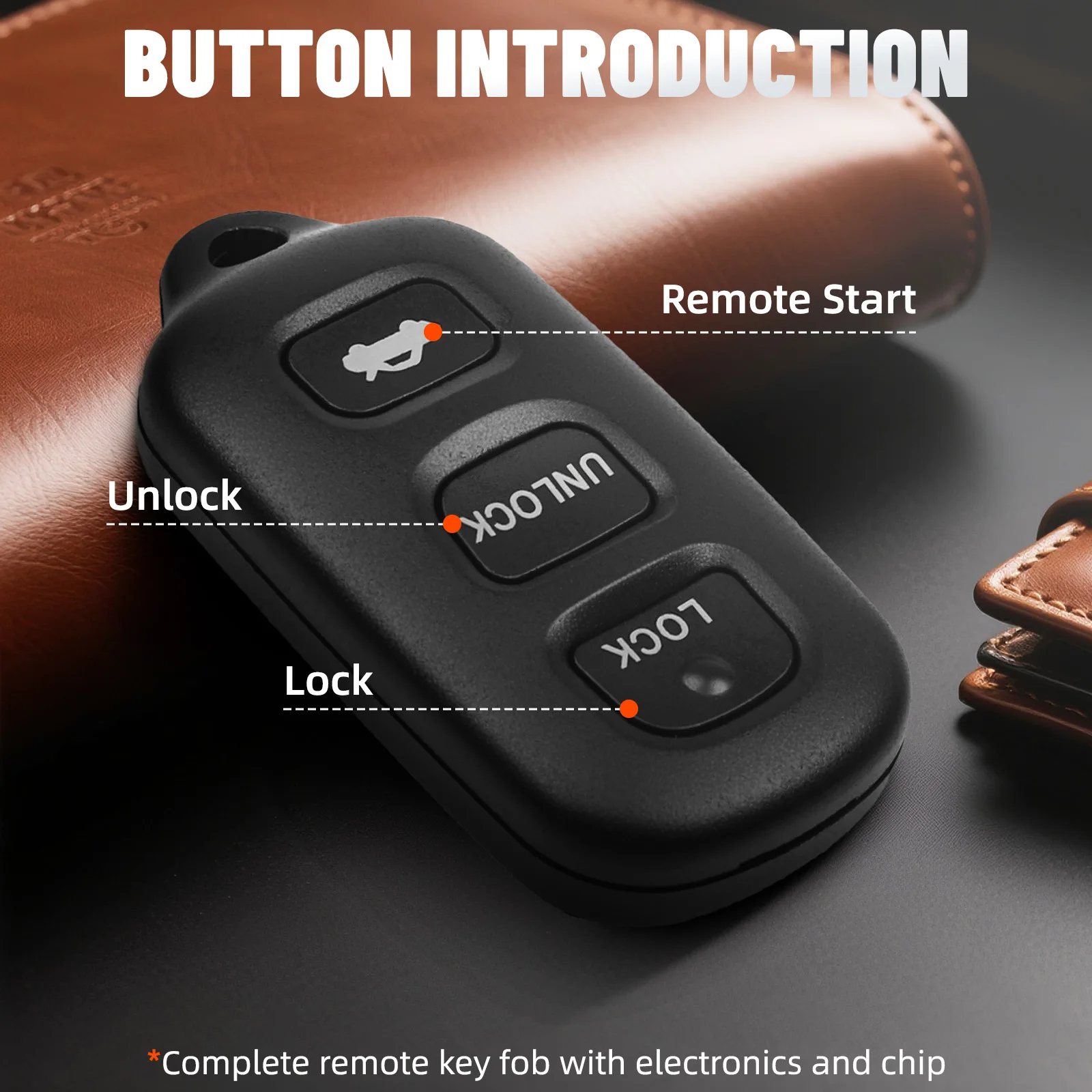 Black Remote Key Fob Copper and Plastic 88969657 89742-AA030 Suitable For Toyota Camry 2000 2001 2002-2006 Car Accessories