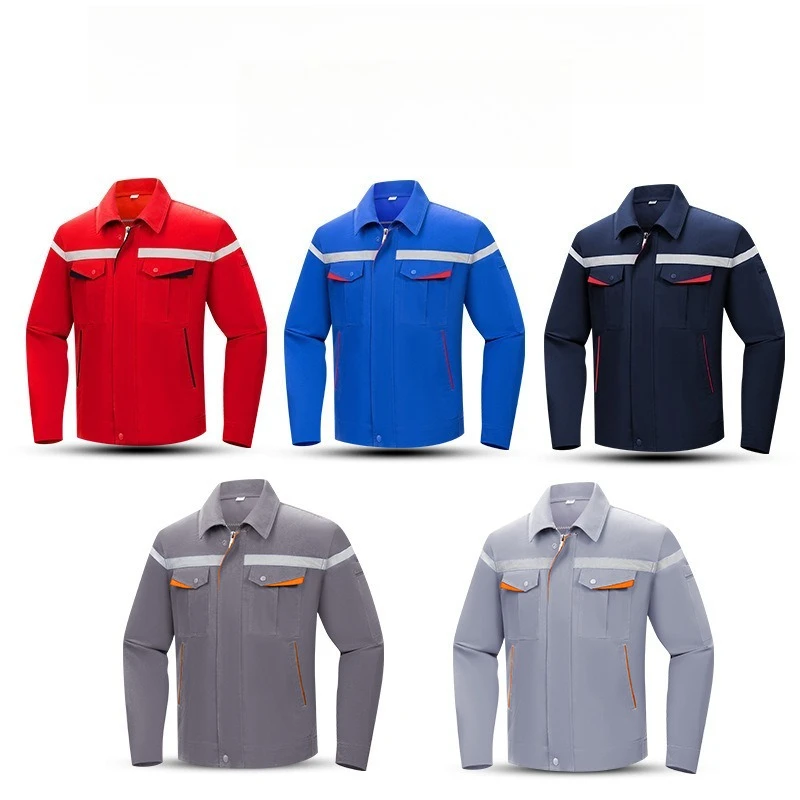 Spring Autumn Labor Protection Workwear Set Long Sleeve Factory Construction Auto Repair Workshop Uniform