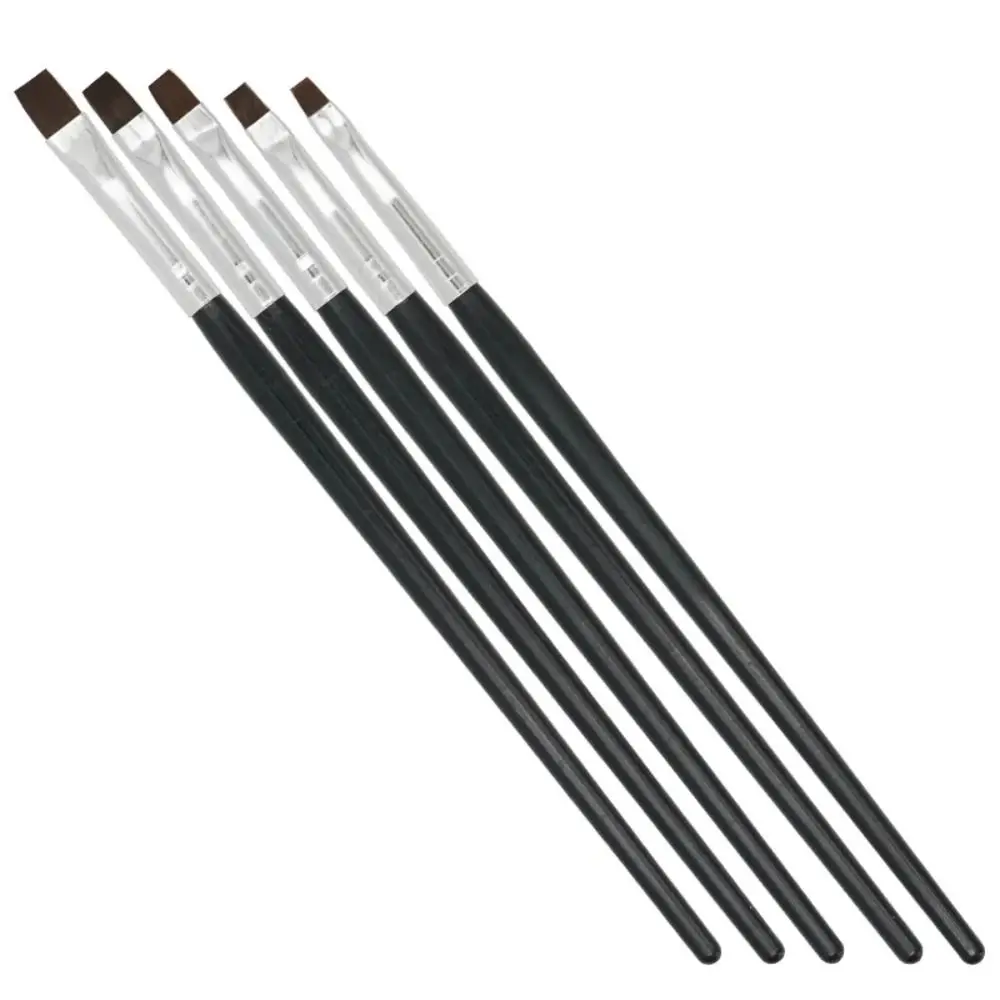 5Pcs Porcelain Teeth Shaping Dental Resin Brush Pen Nylon 17cm Painting Pen Nail Art Acrylic Pen Adhesive Composite Cement Tool