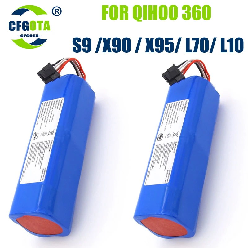 Imagem -05 - Bateria para Qihoo 360 s9 Aspirador Robótico Peças de Reposição Acessórios de Substituição Novo 14.8v 5200mah