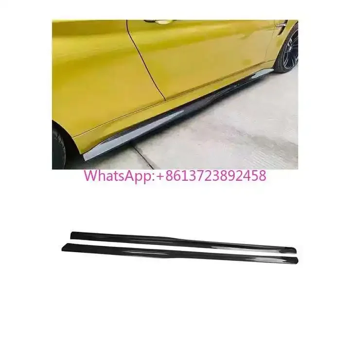 

PSM Style F80 F82 Carbon Fiber Side Skirts for 2014-2019 BMW M3 M4 F.32 F82 Side Bumper Lip Splitter Extension