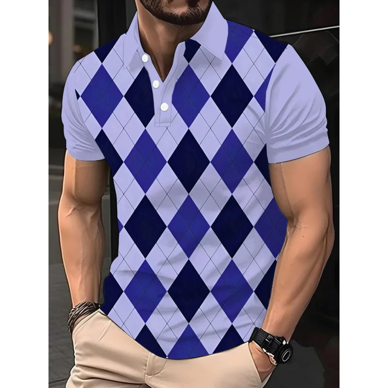 

Men's summer fashion slimming sports short-sleeved 100% polyester polo shirt with false pocket decoration casual sports golf pol