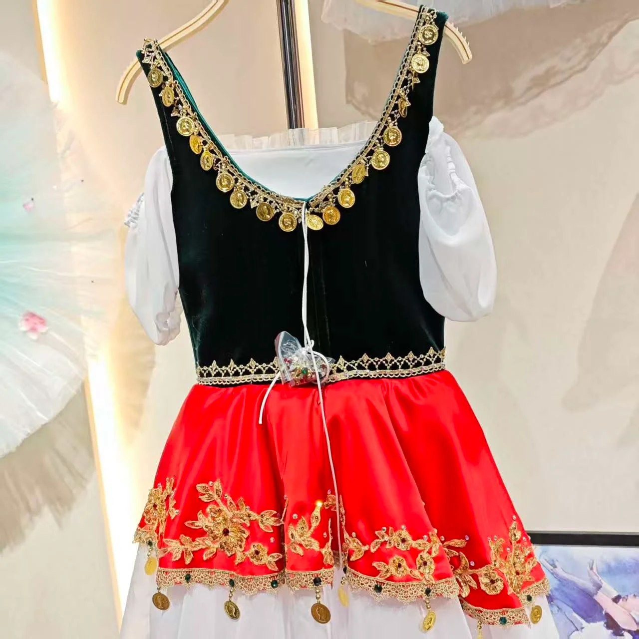 الراقية الجديدة الخاصة المخصصة Esmeralda الاختلافات أداء الباليه المنافسة PDE تنورة طويلة من الشاش للبالغين والأطفال #4