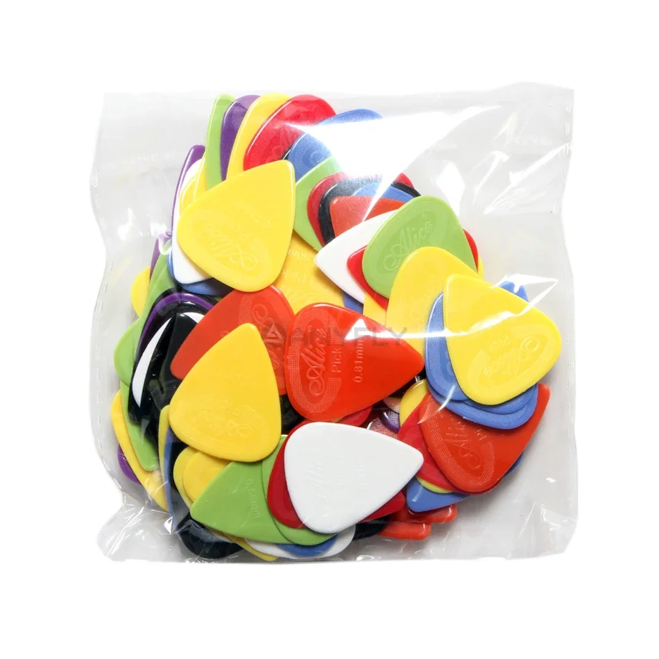 100pcs Guitar Picks Alice AP-G Acoustic Electric Plectrums Color Thickness Assorted Wholesales