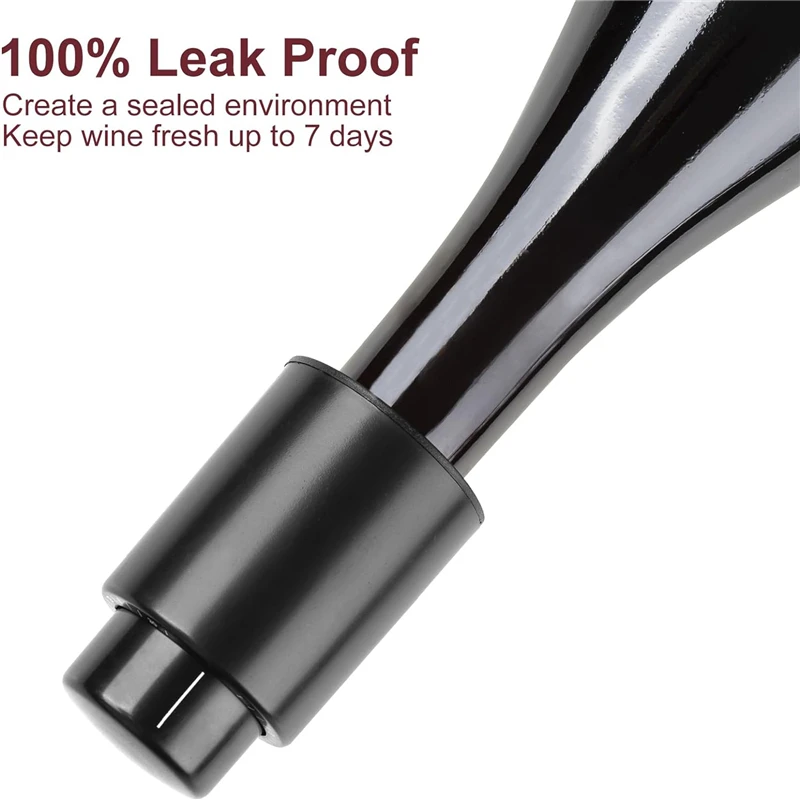Vacuum Pump Wine Saver Cap Stopper Date Scale Record Retain Preserver For Wine Bottles Corkscrew Kitchen Automatic Keep Fresh