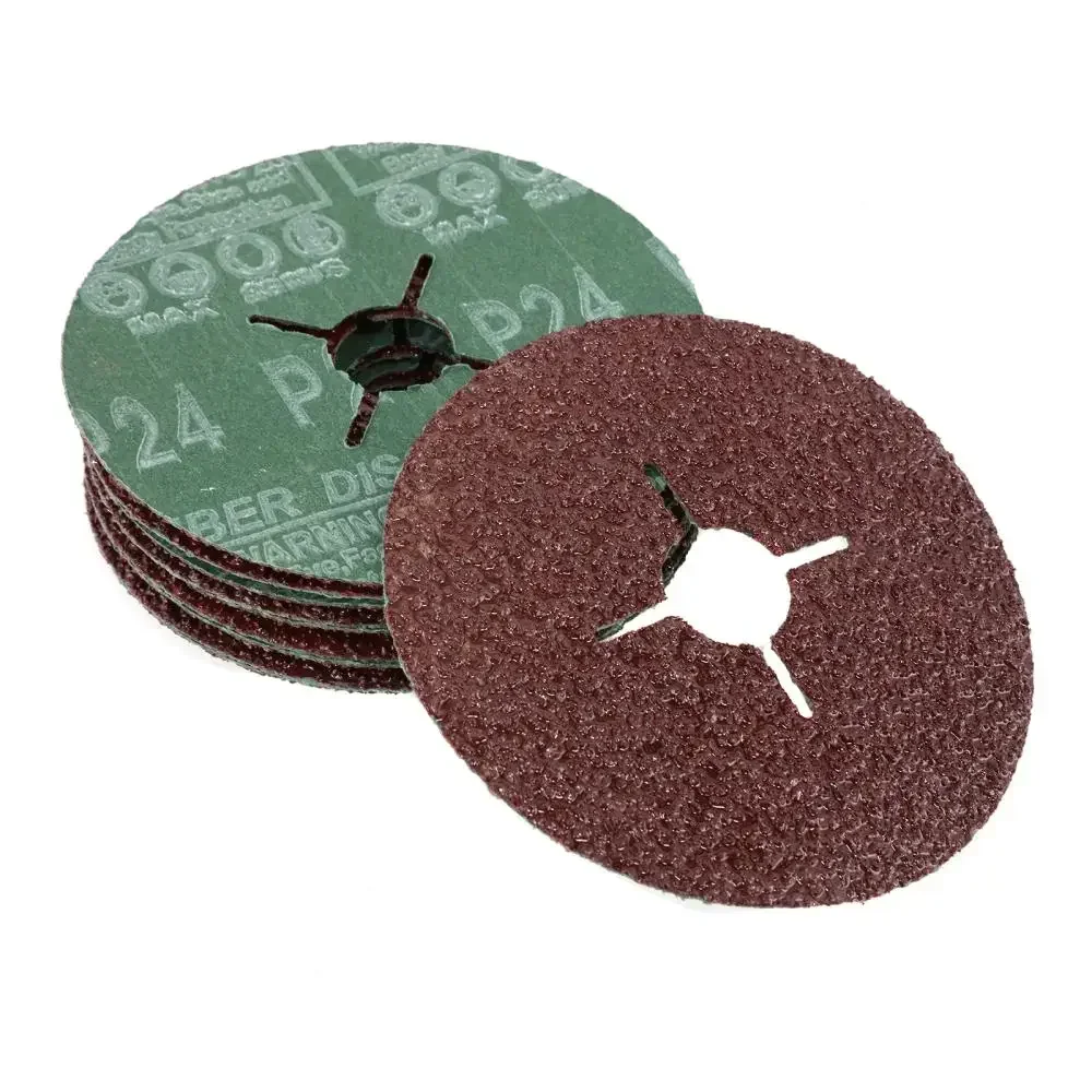 50PCS 115mm Cross Hole Sandpaper P24/36/40/60/80/120 Grit Polishing Grinding Sheet Grinding Sanding Disc for Grinder Machine