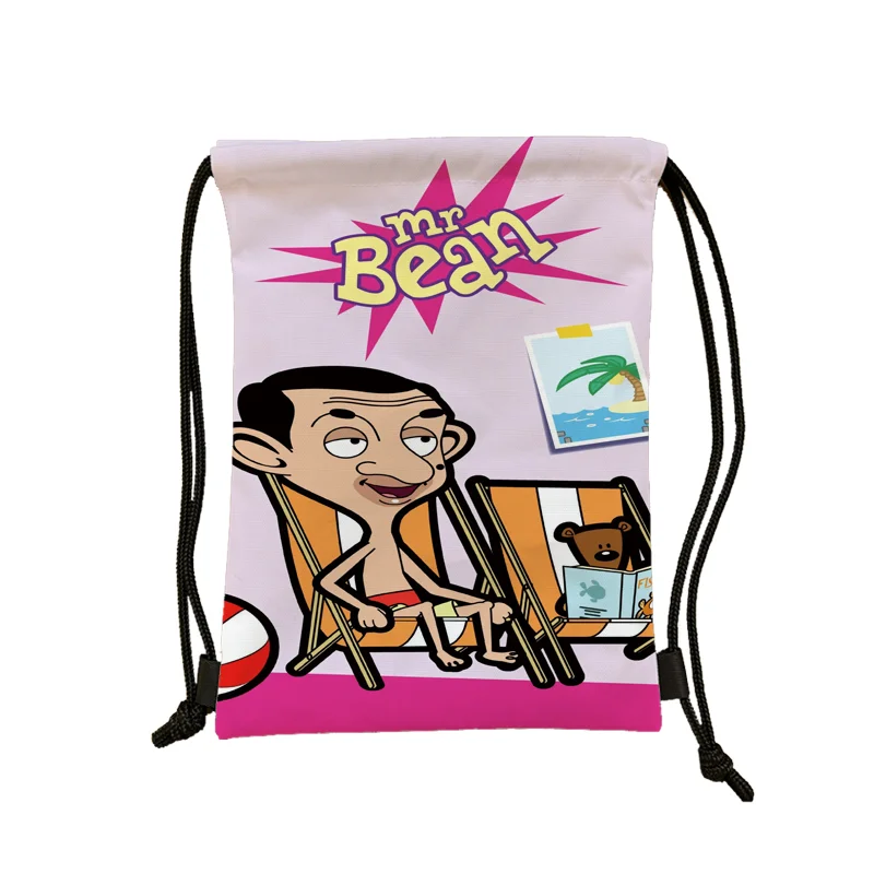 Funny Comedy Character Print Drawstring Backpack, Cartoon Style Bag, Lightweight Waterproof Gym Bag Unique Gift for Fans