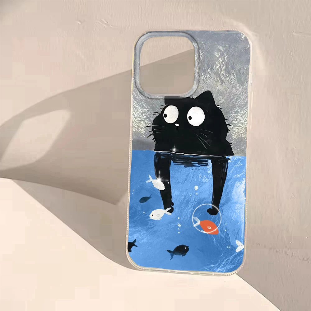 الكرتون الحيوان لطيف القط المرأة قضية الهاتف لسامسونج غالاكسي A56 A55 A16 A07 A17 A26 A36 A25 A35 A14 A34 A54 A15 A13 A12 غطاء