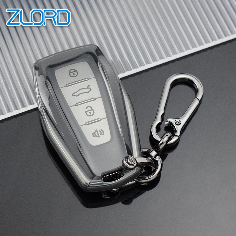 Soft TPU Car Key Cover Case for Geely Coolray X6 X7 EX7 Geometry C Emgrand Global Kulrey Hawk GX7 Okavango NL3 SUV GT GC9