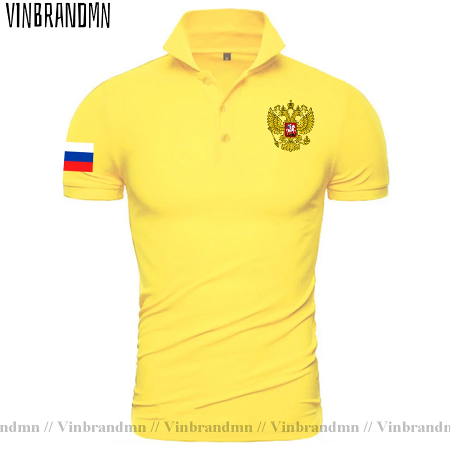 Ru Wapenschild Poloshirt Russia Eagle Voetbal Voetbal Custom Familie Party Pride Shirt Russische Imperium Dubbele Adelaars Poloshirts