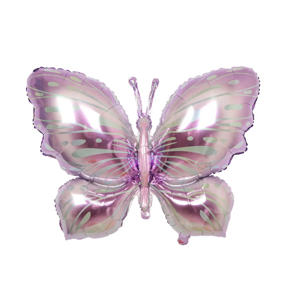 New Ice Purple Ice Blue Butterfly Aluminum Film Balloon Purple Butterfly Shape Aluminum Foil Balloon Baby Birthday Decoration