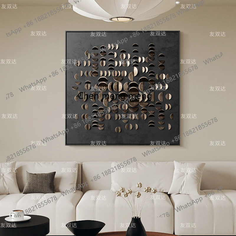 

Three-dimensional craft living room background wall hanging painting restaurant entrance texture painting