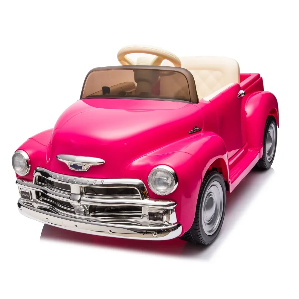 

Electric Car for Kid,12V Kids Ride on Truck Car W/parents Control, Vintage Modeling,LED Lights,Bluetooth,USB,age 3+car for Kid