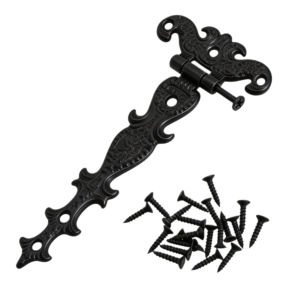 DIY Projects Black Zinc Alloy Hinges Hinge Kit Heavy Duty Hinges High-strength Material Long-lasting Performance