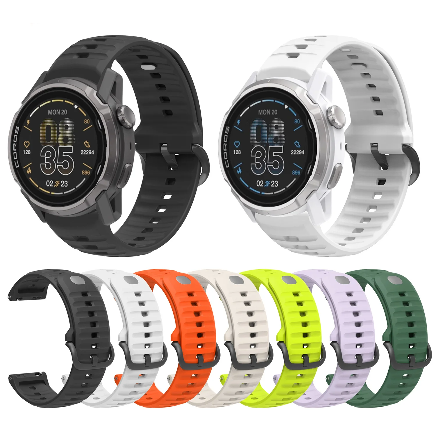 Correa de silicona para reloj COROS PACE 4 /APEX4 PACE Pro, 24mm, 22mm, para COROS PACE 3/APEX 4, 46mm/NoMad, pulsera deportiva suave