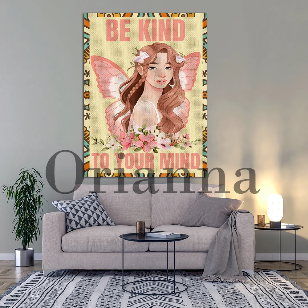 Be Kind To Your Mind Motivational Affirmation Sayings Quotes Wall Art Mental Health Awareness Therapy Counseling Decor Poster