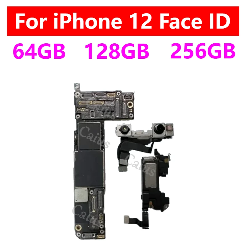 

Материнская плата для iPhone 12, 64 г/128 г/256 г, разблокированная материнская плата с лицевым идентификатором, обновление поддержки iCloud