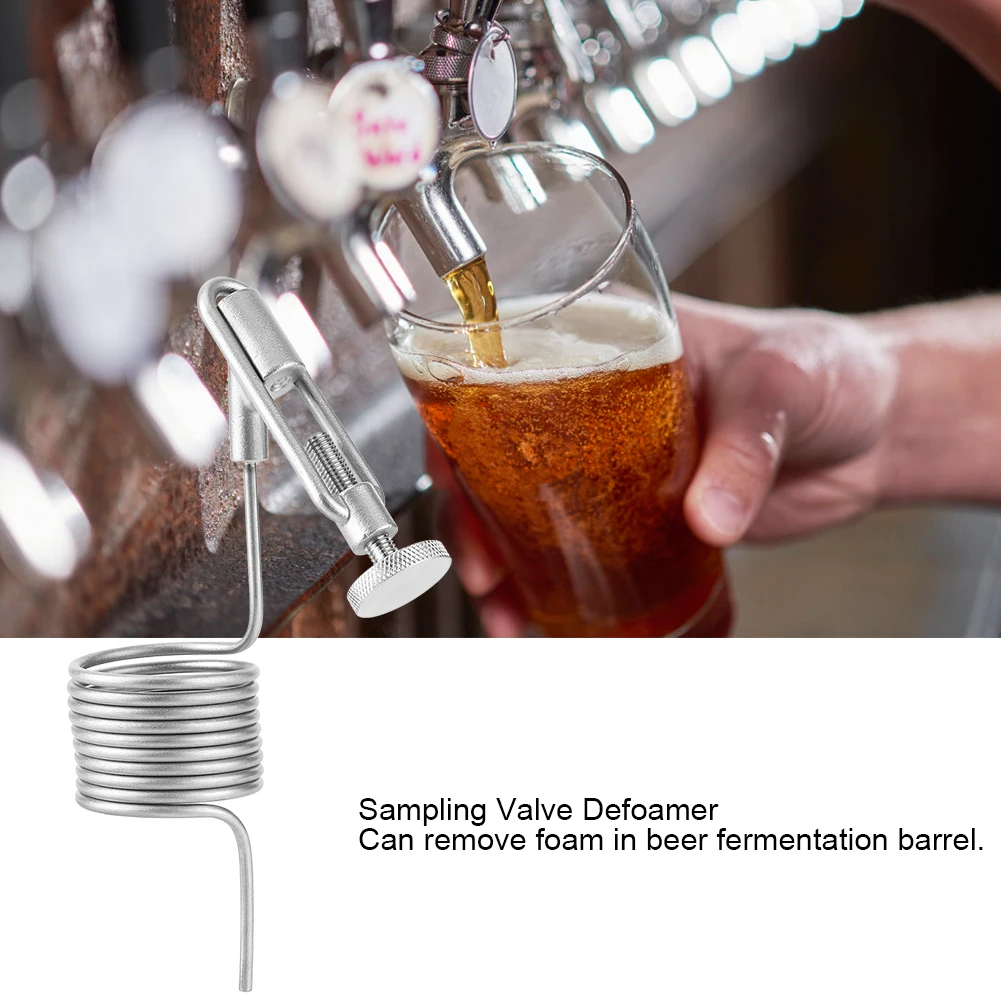 304 Stainless Steel Beer Sample Valve Sampling Coil Brand Defrother Homebrew Fermenter Accessory  Kitchen Accessories