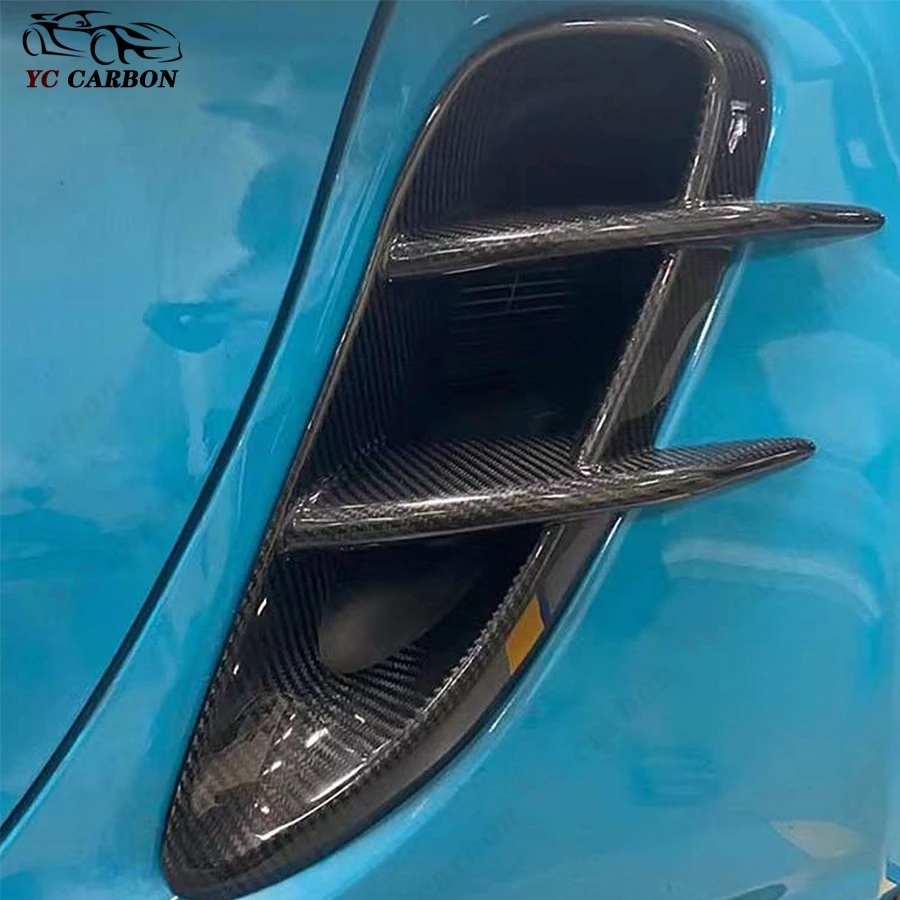 Cubierta embellecedora de guardabarros lateral trasero de fibra de carbono de alta calidad para Porsche 718 Cayman Boxster Coupe 2016-2020