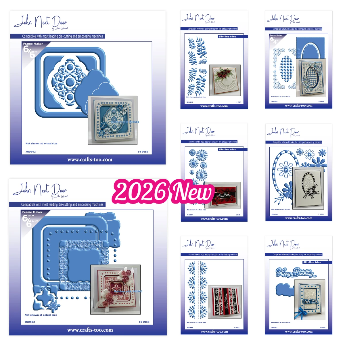 

2026 New Large Round Square Frame Maker Metal Cutting Dies Stencil for DIY Embossing Scrapbooking Photo Album Cuts Crafts