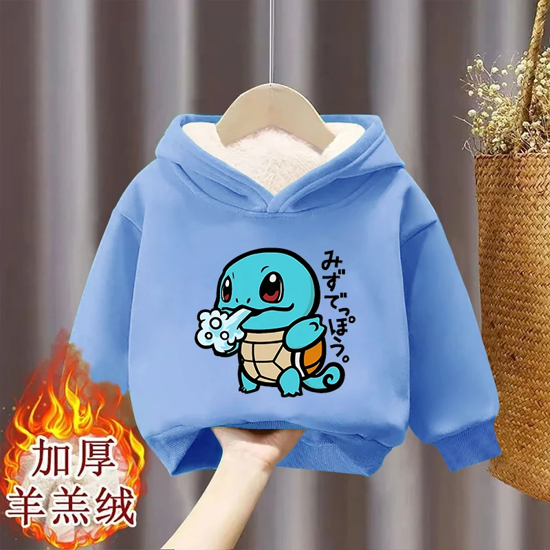 Sweat-shirt à capuche Pokemon pour enfants, imprimé Anime Pikachu Gengar, vêtements de sport à capuche, mode pour garçons et filles, vêtements chauds d'hiver