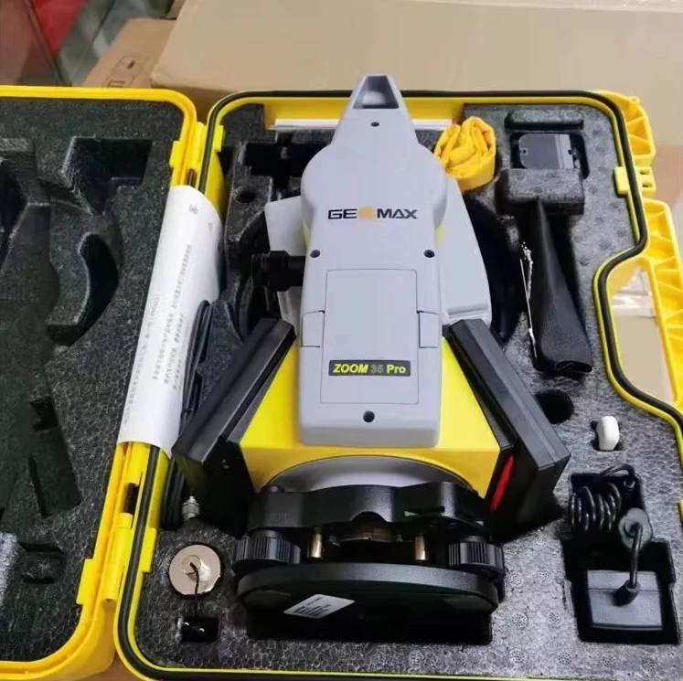 Geomax Zoom 35 Total Station, 1000m Prism Free, Dynamic Ranging Frequency Correction Technology, High-end Total Station