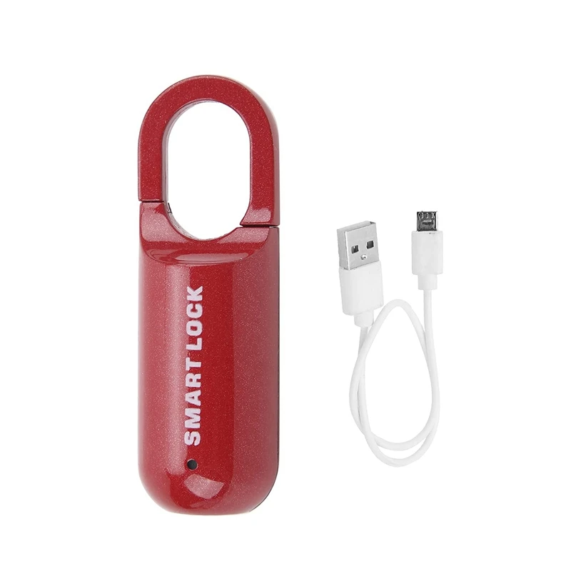 Imagem -05 - Fingerprint Smart Cadeado Mala Gym Locker Usb Recarregável Mini Security Lock para Viagens ao ar Livre