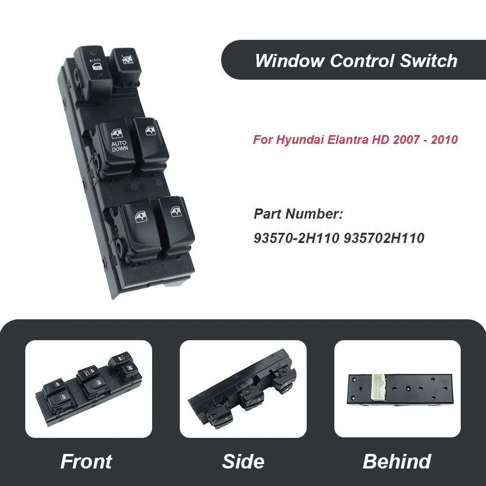 New High Quality Front Door-Window Switch 93570-2H110 For Hyundai Elantra HD 2007 2008 2009 2010