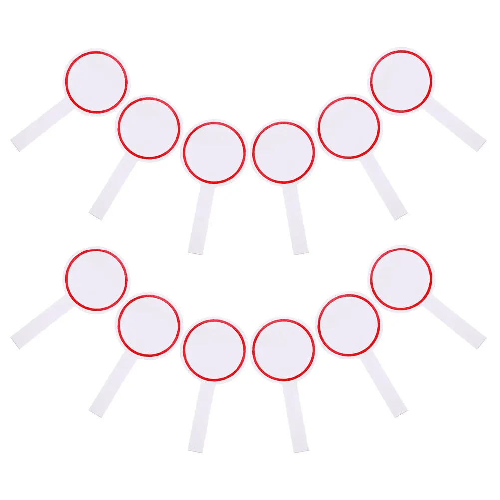 

12Pcs Reusable Scoreboard Smooth Dry Erase Surface Portable Handheld Whiteboard for Voting Scoring Teaching Training Sessions